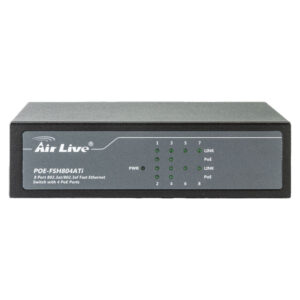 AIRLIVE POE-FSH804ATI UNMANAGED DESKTOP SWITCH 4 PORTS POE+ 10/100MBPS + 4 PORTS 10/100/MBPS
