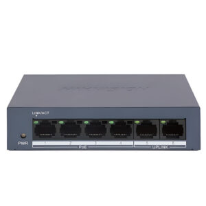 Hikvision DS-3E0106MP-E/M Unmanaged Desktop PoE Switch 4 Port 10/100Mbps + 2 Port 10/100Mbps Uplink