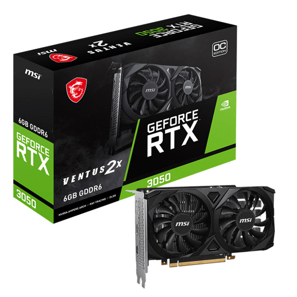 MSI GeForce RTX 3050 Ventus 2X OC 6GB GDDR6 Gra...