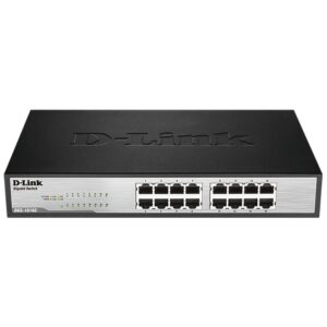 D-LINK DGS-1016C UNMANAGED RACKMOUNT SWITCH 16 PORTS 10/100/1000MBPS