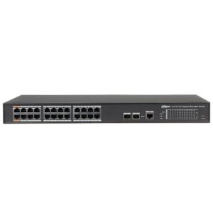 DAHUA DH-PFS4226-24GT-240 MANAGED RACKMOUNT SWITCH 24 PORTS 10/100/1000MBPS + 2 PORTS 100/1000MBPS + 1 PORT RS232 240W