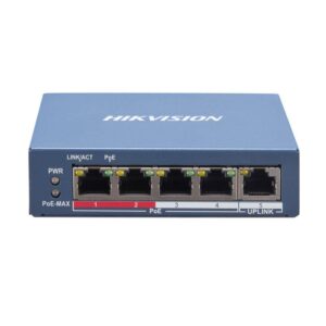 HIKVISION DS-3E1105P-EI MANAGED DESKTOP SWITCH 4 PORTS 10/100MBPS + 1 PORT 10/100MBPS UPLINK