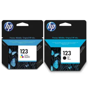 Pack of 2 HP 123 Original Ink Cartridge Set Black & Tri Color