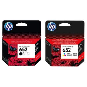 Pack of 2 HP 652 Original Ink Cartridge Set Black & Tri Color