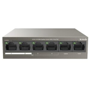 TENDA TEF1106P-4-63W UNMANAGED DESKTOP SWITCH 4 PORT POE 10/100MBPS WITH 4 PORT POE